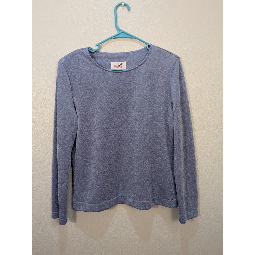 Caron Callahan Women's Blue Structured Blouse Size 8